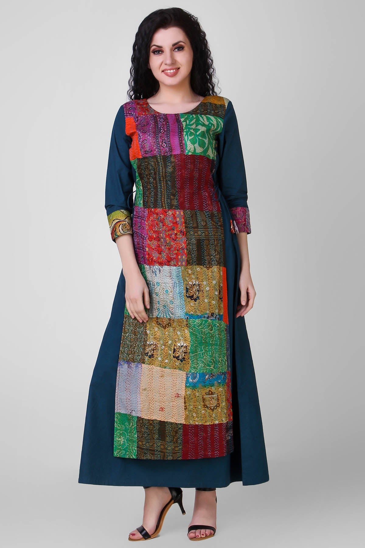 Buy Simply Kitsch Teal Dress for Women online available at ScrollnShops